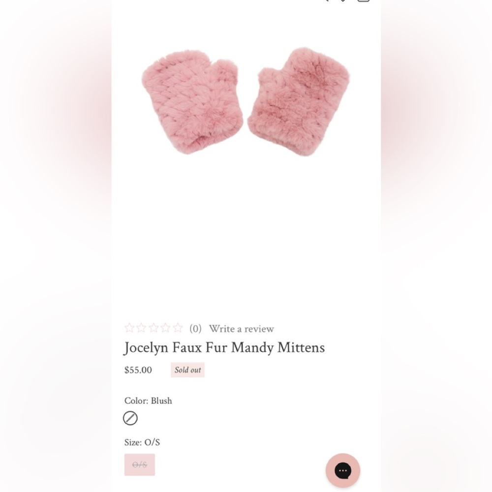 Jocelyn Faux Fur Fingerless Gloves LoveShackFancy